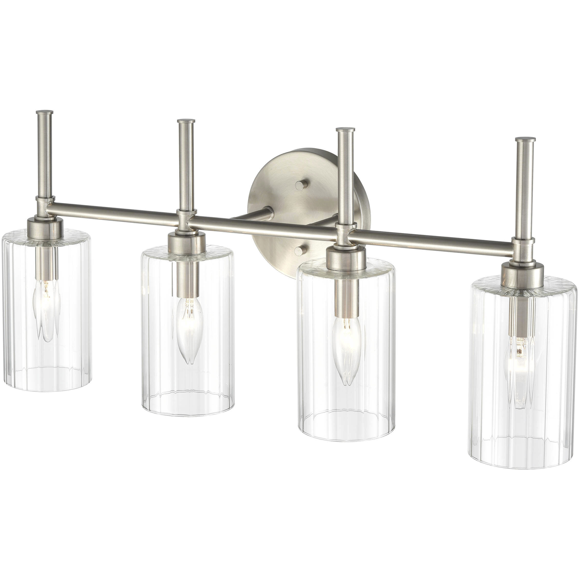 Chastine 4 Light 25.5 inch Brushed Nickel Bathroom Vanity Light Wall Light